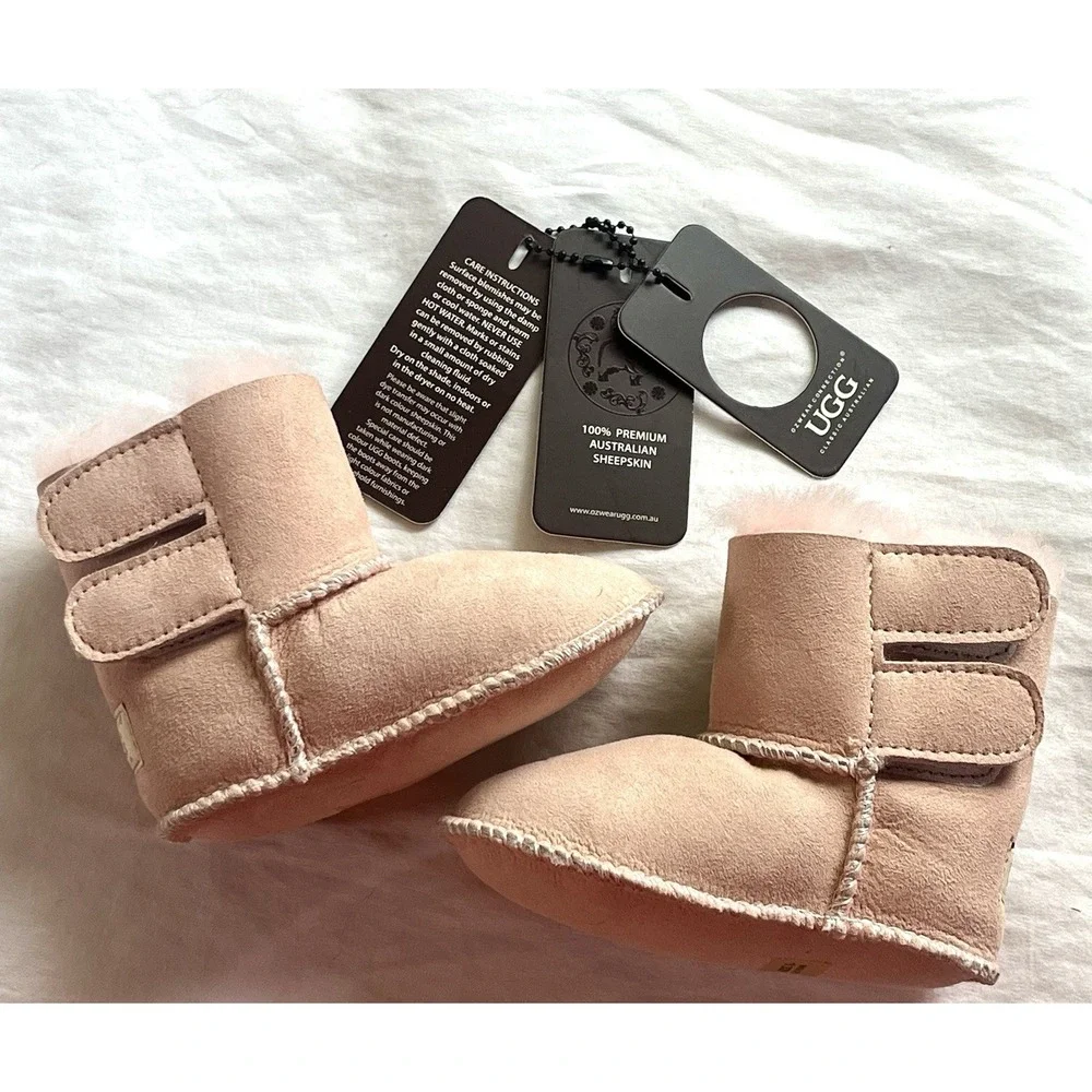 Ugg Aaeesha Baby Toddler Boots size Large 1-2 year Soft Pink Ozwear New in Box